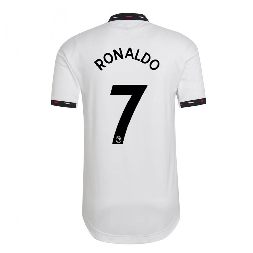 Niño Fútbol Camiseta Cristiano Ronaldo #7 Blanco 2ª Equipación 2022/23 Chile